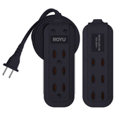 Royu REDEC206-9 ( 3+3 Gang ) Flat Pin Outlet 10A (9 Meters) | Royu by KHM Megatools Corp.